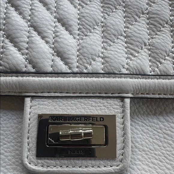 karl lagerfeld paris shoulder bag in pebble leather - Picture 3 of 10